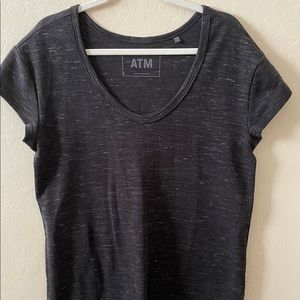 ATM scoop neck sweater dress grey size M